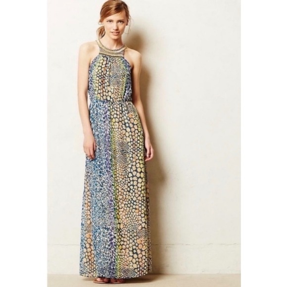 Anthropologie Dresses & Skirts - Anthropologie HD in Paris Mayacamas Beaded Maxi Dress Size 0 Wedding Guest Beach